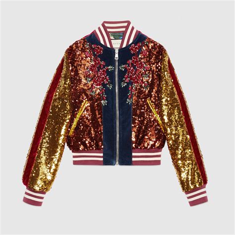 gucci loved sequin bomber|Gucci Bomber And Track Jackets for Women .